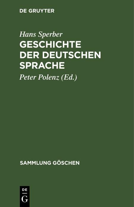 Produktbild: Geschichte der deutschen Sprache