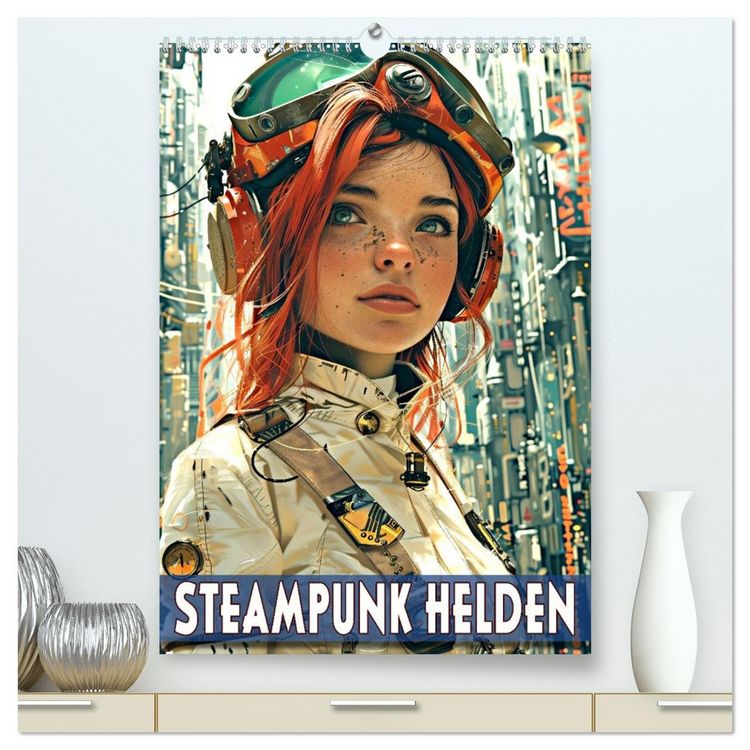 Produktbild: Steampunk Helden (hochwertiger Premium Wandkalender 2026 DIN A2 hoch), Kunstdruck in Hochglanz