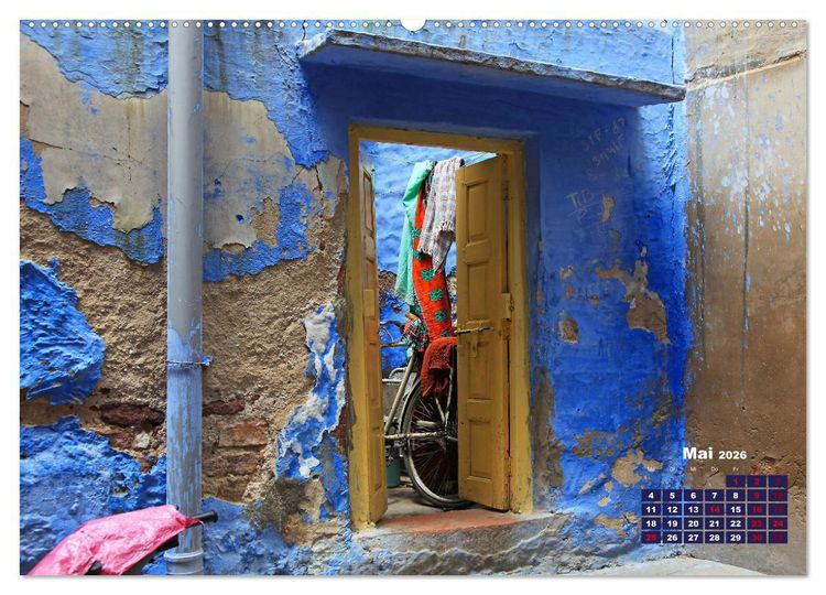 Produktbild: Typisch Indien - Unterwegs in Rajasthan (hochwertiger Premium Wandkalender 2026 DIN A2 quer), Kunstdruck in Hochglanz