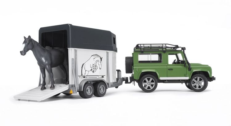 Produktbild: Bruder - Land Rover Defender mit Pferdeanh&auml;nger