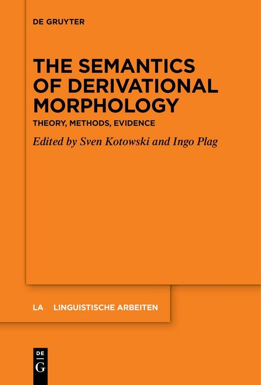 Produktbild: The Semantics of Derivational Morphology