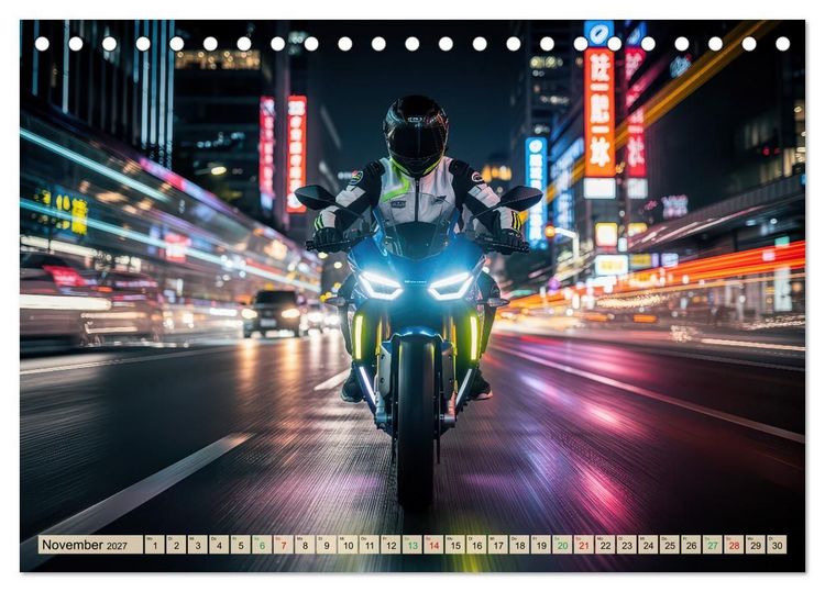 Produktbild: E-Motorrad-Biker (Tischkalender 2027 DIN A5 quer), CALVENDO Monatskalender
