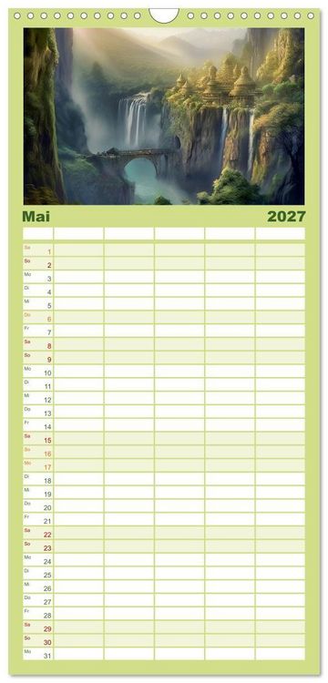 Produktbild: Familienplaner 2027 - Im Reich der Elben mit 5 Spalten (Wandkalender, 21 x 45 cm) CALVENDO
