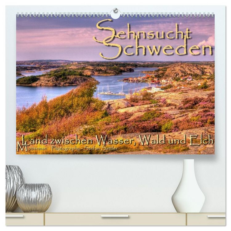 Produktbild: Sehnsucht Schweden - Sverige (hochwertiger Premium Wandkalender 2026 DIN A2 quer), Kunstdruck in Hochglanz