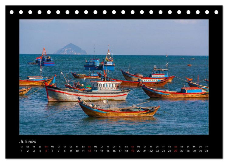 Produktbild: Unterwegs in Vietnam (Tischkalender 2026 DIN A5 quer), CALVENDO Monatskalender