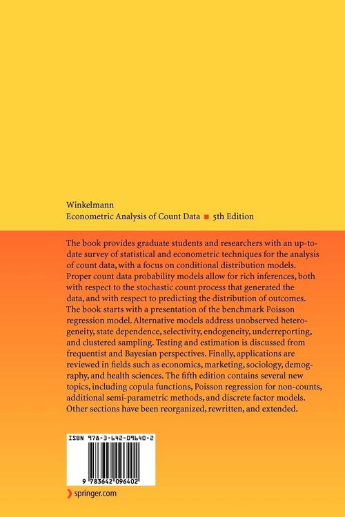 Produktbild: Econometric Analysis of Count Data