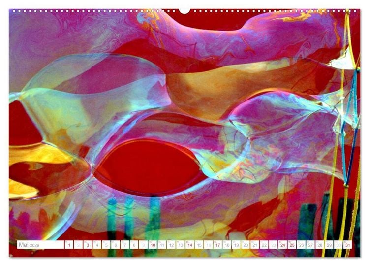 Produktbild: Seifenblasen Skulpturen und Strukturen (Wandkalender 2026 DIN A2 quer), CALVENDO Monatskalender