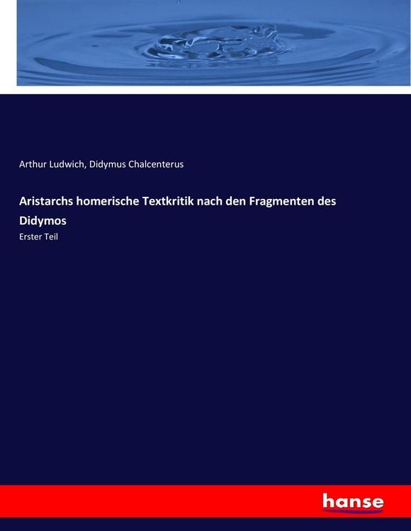 Produktbild: Aristarchs homerische Textkritik nach den Fragmenten des Didymos