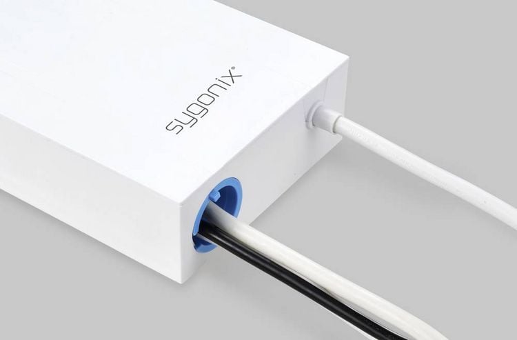 Produktbild: Sygonix SY-5228510 Steckdosenleiste mit Schalter 4fach Wei&szlig; Schutzkontakt 1St.