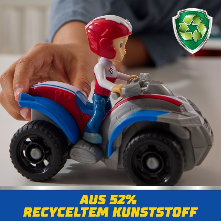 Produktbild: PAW Patrol - Ryder-Figur mit Quad-Rettungsfahrzeug, stabiles Basis-Fahrzeug (2025), authentisches Spielzeug zur Serie f&uuml;r Kinder ab 3 Jahren