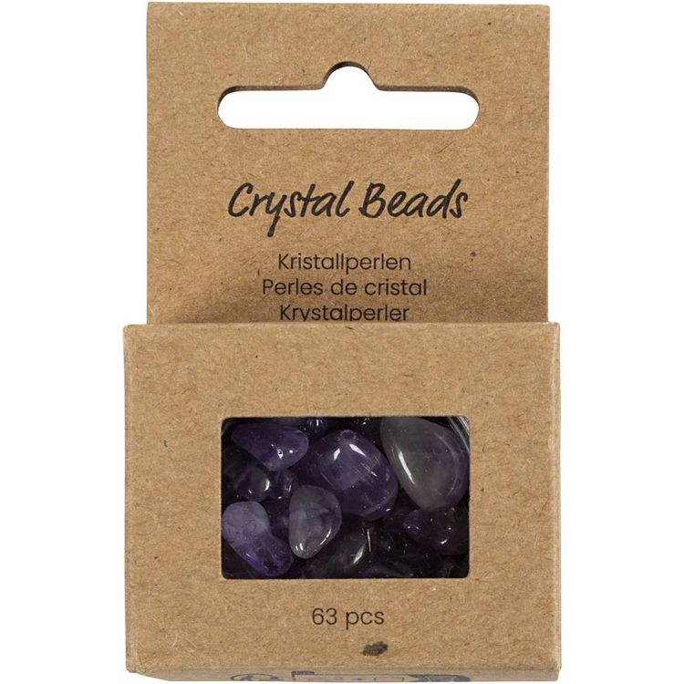 Produktbild: Creativ Company Kristallperlen, Amethyst, D 7-12 mm, Lochgr&ouml;&szlig;e 1 mm, Flieder, 63 Stk