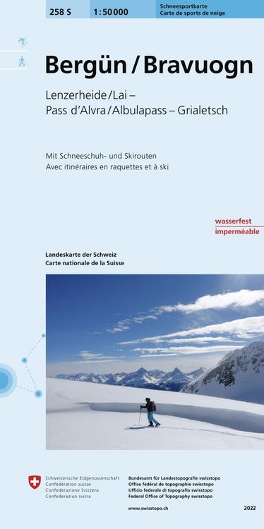 Produktbild: Swisstopo 1 : 50 000 Berg&uuml;n Bravuogn Ski
