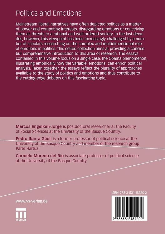 Produktbild: Politics and Emotions