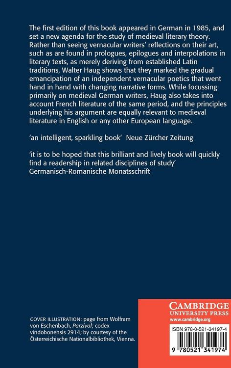 Produktbild: Vernacular Literary Theory in the Middle Ages
