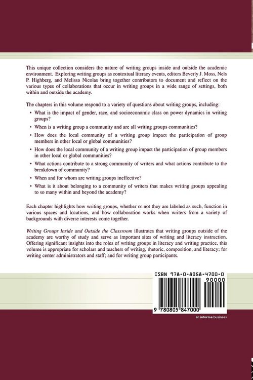 Produktbild: Writing Groups Inside and Outside the Classroom