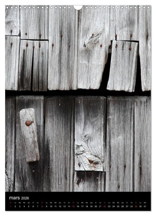 Produktbild: Les couleurs du temps sur le bois (Calendrier mural 2026 DIN A3 horizontal), CALVENDO calendrier mensuel