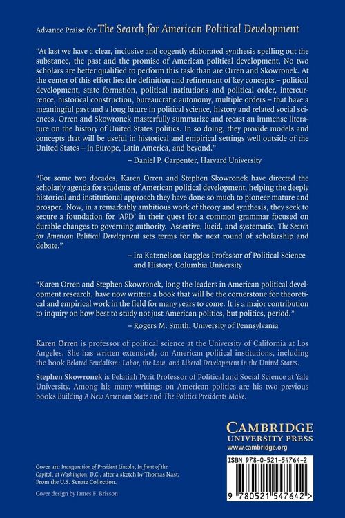 Produktbild: The Search for American Political Development