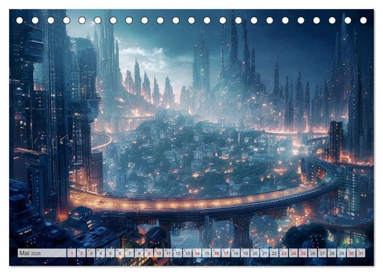 Produktbild: Gigapolis (Tischkalender 2026 DIN A5 quer), CALVENDO Monatskalender