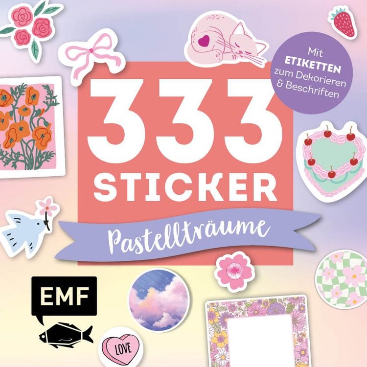 Produktbild: 333 Sticker &ndash; Pastell-Tr&auml;ume: Etiketten und Aufkleber mit beschreibbarer Oberfl&auml;che