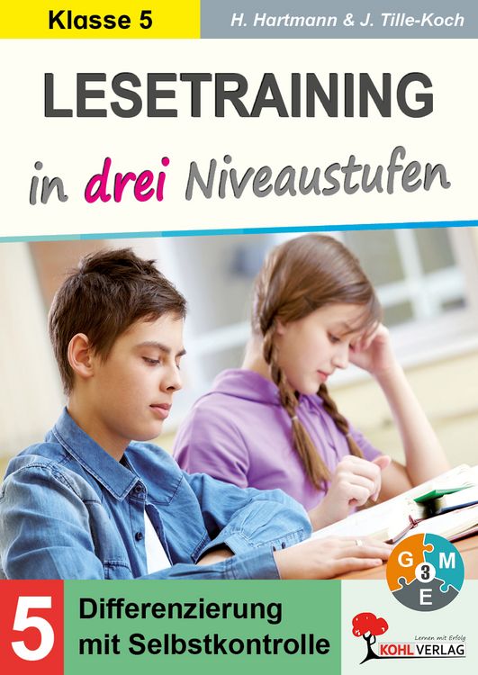 Produktbild: Lesetraining in drei Niveaustufen / Klasse 5