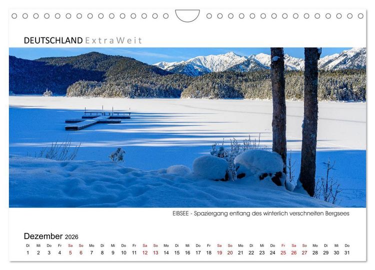 Produktbild: Wei&szlig;blaue Impressionen vom Eibsee (Wandkalender 2026 DIN A4 quer), CALVENDO Monatskalender