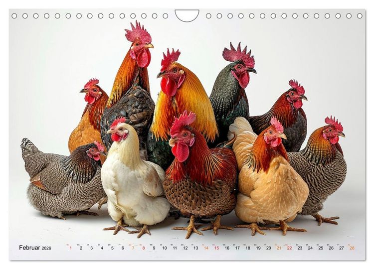 Produktbild: H&uuml;hner Alarm (Wandkalender 2026 DIN A4 quer), CALVENDO Monatskalender