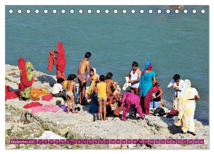 Produktbild: Char Dham - hinduistische Pilgerreise im Himalaya (Tischkalender 2026 DIN A5 quer), CALVENDO Monatskalender