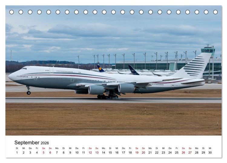 Produktbild: Boeing 747 Kalender (Tischkalender 2026 DIN A5 quer), CALVENDO Monatskalender