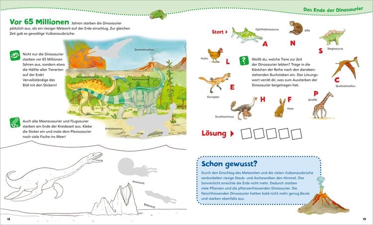 Produktbild: WAS IST WAS Junior Mitmach-Heft Dinosaurier