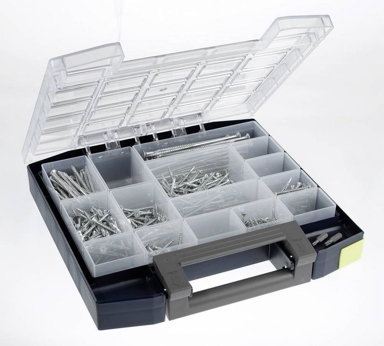 Produktbild: raaco Boxxser 55 5x5-15 Sortimentskoffer (B x H x T) 298 x 55 x 284 mm Anzahl F&auml;cher: 15 Inhalt 1 St.