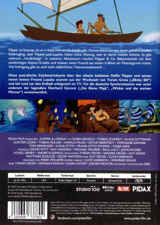 Produktbild: Flipper & Lopaka, Staffel 3 / Weitere 26 Folgen der Zeichentrickserie &uuml;ber den allseits beliebten Delfin (Pidax Animation) [2 DVDs]