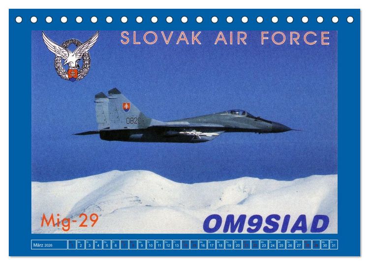 Produktbild: &Uuml;ber den Wolken - Flugzeuge des 20. Jahrhunderts auf Amateurfunkkarten (Tischkalender 2026 DIN A5 quer), CALVENDO Monatskalender