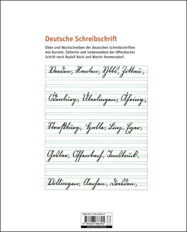 Produktbild: Deutsche Schreibschrift. &Uuml;bungsbuch