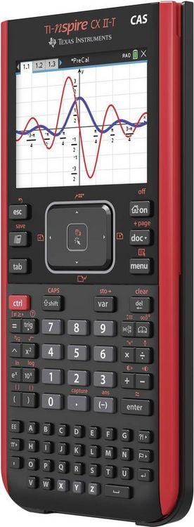 Produktbild: Texas Instruments Grafikrechner TI-NSpire CX II-T CAS rotes Geh&auml;use