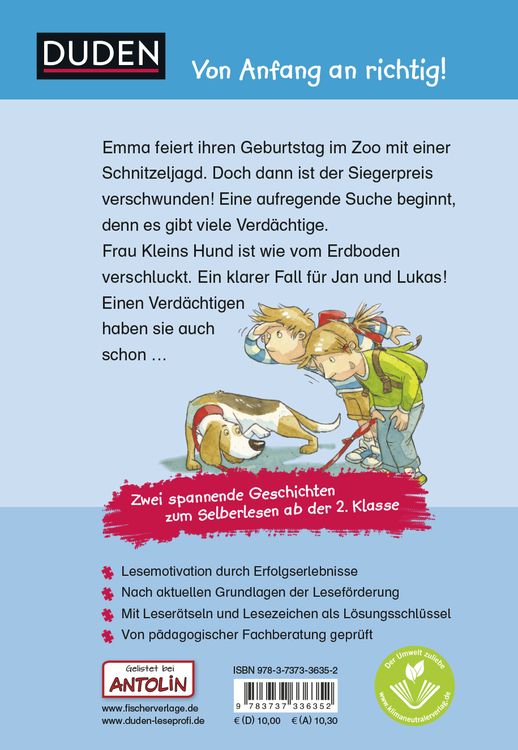 Produktbild: Duden Leseprofi &ndash; Tierische Detektivgeschichten, 2. Klasse (DB)