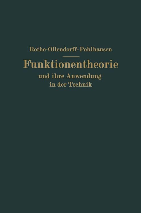 Produktbild: Funktionentheorie und ihre Anwendung in der Technik