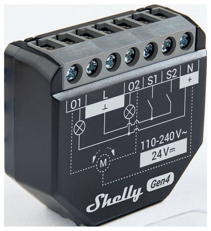 Produktbild: Shelly 2PM Gen4 Steuerger&auml;t Bluetooth, Wi-Fi, ZigBee