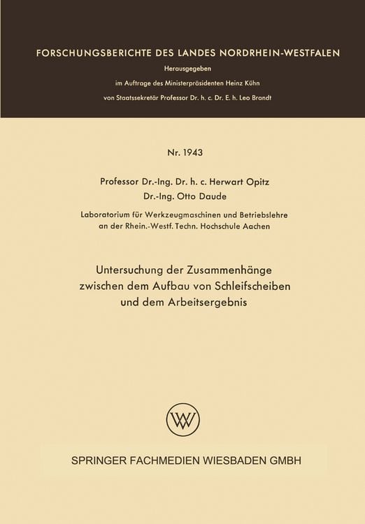 Produktbild: Untersuchung der Zusammenh&auml;nge zwischen dem Aufbau von Schleifscheiben und dem Arbeitsergebnis