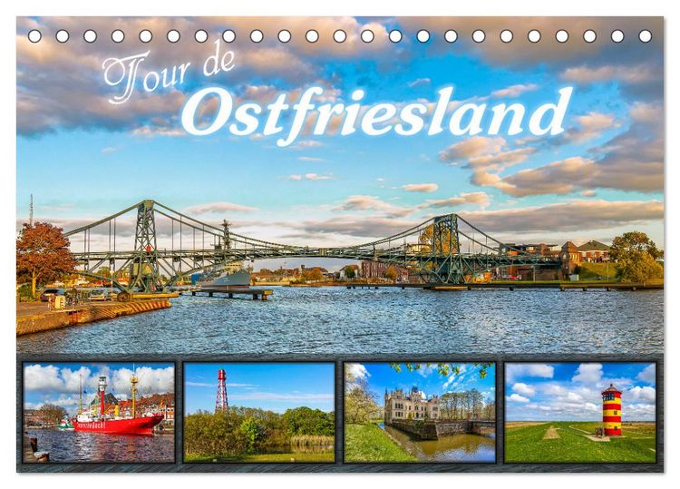 Produktbild: Tour de Ostfriesland (Tischkalender 2026 DIN A5 quer), CALVENDO Monatskalender