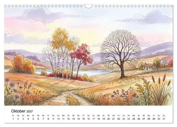 Produktbild: Einfach sch&ouml;n - Natur im Wandel der Jahreszeiten (Wandkalender 2027 DIN A3 quer), CALVENDO Monatskalender