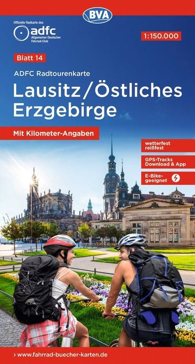 Produktbild: BVA ADFC Radtourenkarte Lausitz /&Ouml;stliches Erzgebirge 1:150.000