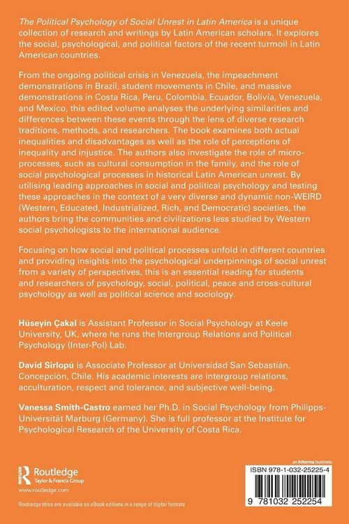 Produktbild: The Political Psychology of Social Unrest in Latin America