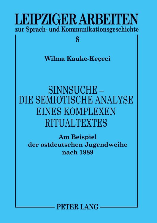 Produktbild: Sinnsuche &ndash; Die semiotische Analyse eines komplexen Ritualtextes