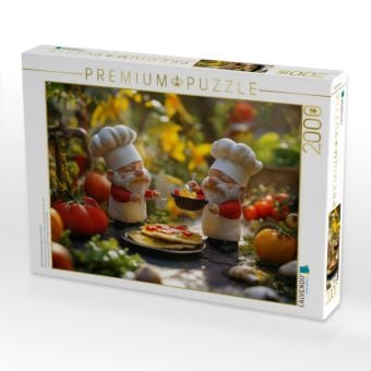 Produktbild: CALVENDO Puzzle Die Koch Gartenzwerge in der K&uuml;che | 2000 Teile Lege-Gr&ouml;&szlig;e 90x67cm Foto-Puzzle f&uuml;r gl&uuml;ckliche Stunden