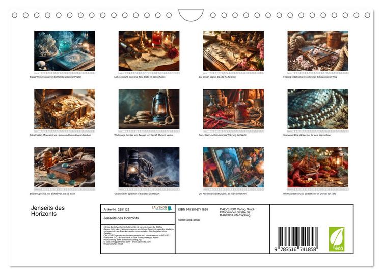 Produktbild: Jenseits des Horizonts (Wandkalender 2026 DIN A4 quer), CALVENDO Monatskalender