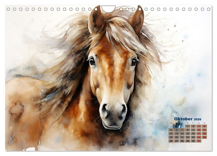 Produktbild: Kraftpakete in Aquarell (Wandkalender 2026 DIN A4 quer), CALVENDO Monatskalender