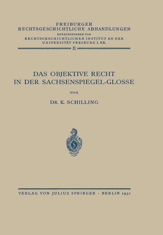 Produktbild: Das Objektive Recht in der Sachsenspiegel-Glosse