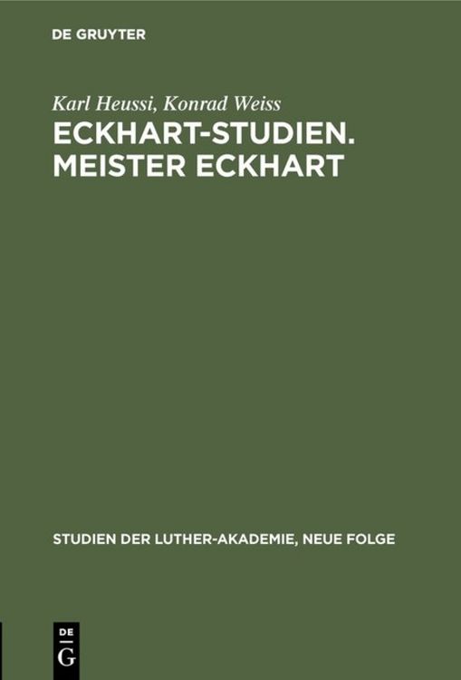 Produktbild: Eckhart-Studien. Meister Eckhart