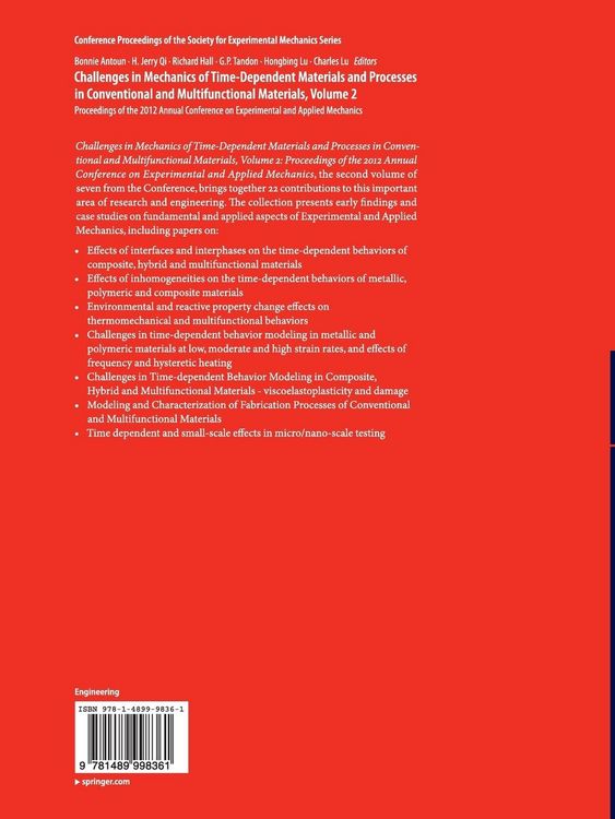 Produktbild: Challenges in Mechanics of Time-Dependent Materials and Processes in Conventional and Multifunctional Materials, Volume 2