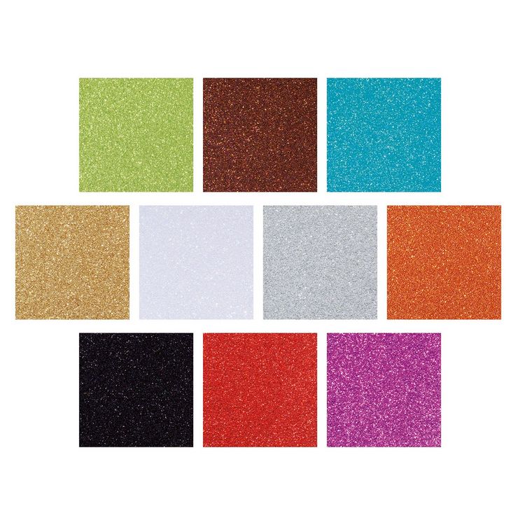 Produktbild: Folia  Glitterpapier, 24x34cm, 10 Blatt, farbig sortiert